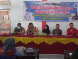 Pemdes Desa Karang Anyar 2 Kecamatan Kota Arga Makmur Sosialisasi Kamsaltibcar Lantas Legistrasi Dan Identifikasi Oleh Satuan Lalulintas Polres Bengkulu Utara.