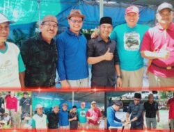 Kades Lubuk Saung Melakukan Penyembelihan Hewan Qurban Bersama Masyarakat Di hari raya Idul Adha 1445H.a