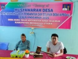 Musdes Penetapan APBDES TA 2025, Desa Kuro Tidur Ketok Palu