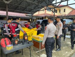 Polres Bengkulu Utara Melakukan Pengecekan Menghadapi Ancaman Potensi Bencana Alam Selama Musim Penghujan. 
