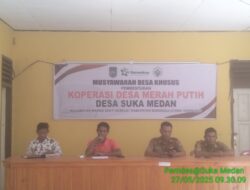 PemDes Suka Medan Kecamatan Marga Sakti Sebelat (MSS) Melaksanakan Kegiatan Musyawarah Pembentukan Koperasi Desa Merah Putih.