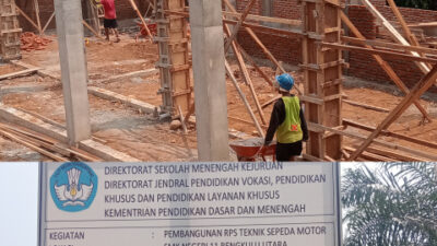 Kepala SMKN 11 Bengkulu Utara Targetkan Pekerjaan Revitalisasi Selesai Tepat Waktu